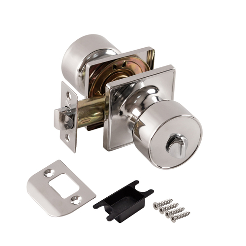 Замок ручка Хром с фиксатором DK772