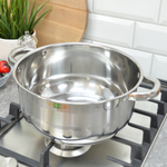 Кастрюля 3,3л 24см из нержавеющей стали, индукционное дно