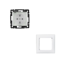 Legrand розетка 4220 с рамкой 1 белая