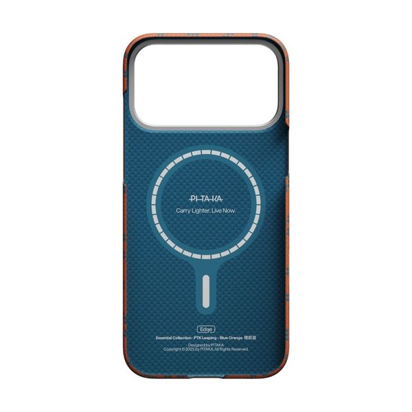 Чехол Pitaka Edge Case для iPhone 17 Pro, Оранжевый монограм | Monogram Gold/Orange