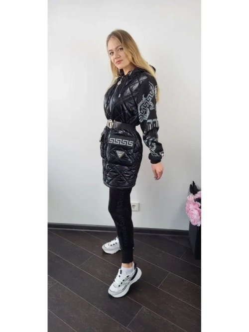 куртка удлиненная с капюшоном