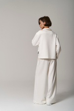 Брюки трикотажные wide leg белые