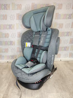 Автокресло детское Indigo Smart+ ISOFIX группа 0/1/2/3 (0-36) серый-зеленый