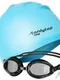 Набор для плавания: очки+шапочка, цвета микс