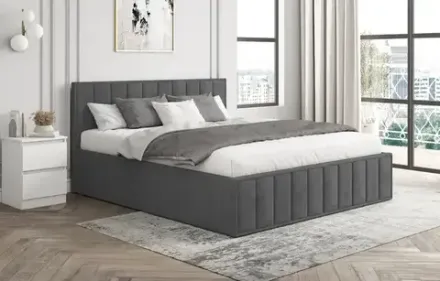 Кровать Лана (М) 1,6 Серый Софт