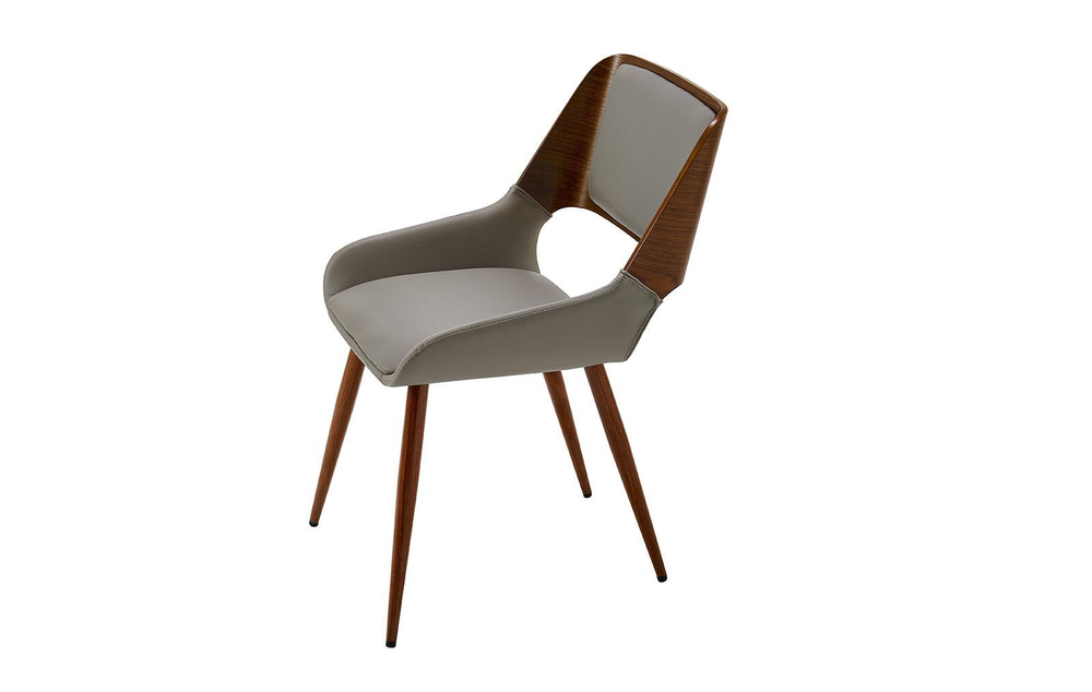 Стул JY1869 серый PU#047/орех/металл