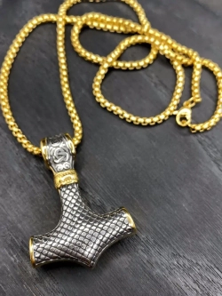 Цепь с подвеской Топор скандинавской оберег Гром Секира Тора