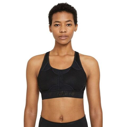 Теннисный бюстгальтер Nike Swoosh UltraBreathe Bra W - black/black/black/dark smoke grey - Black
