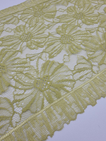 Кружево эластичное ярко-зеленое КС151 (22,5 см)