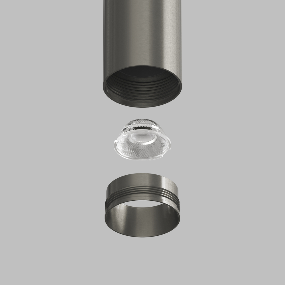 DK5744-DN Светильник для трека SHINE SPOT со светодиодом, D40*H200 кабель 1500мм, 48V DC, 8W, RA?90, 3000K, IP20, темный никель, алюминий