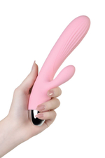 Розовый вибратор-пульсатор с функцией подогрева Milly - 20 см. (Цвет: розовый)