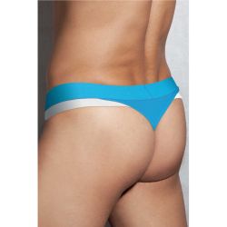 Мужские трусы тонги бирюзовые с белыми вставками Doreanse 1258