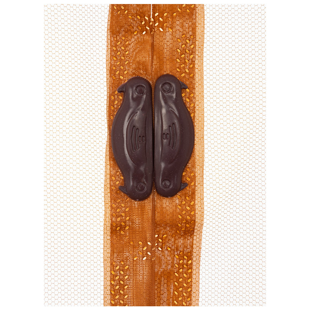 Сетка антимоскитная 120*210см на магнитах "Капутомоскито" дизайн "Птички" коричневая