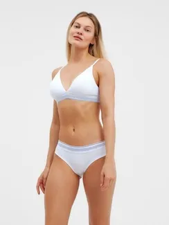 Комплект женский (топ, трусы), цвет белый МИКС, размер 44-46