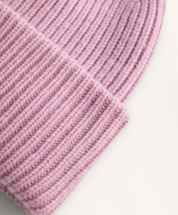 Oysho Вязаная шапка с помпоном из смесовой шерсти, розовый