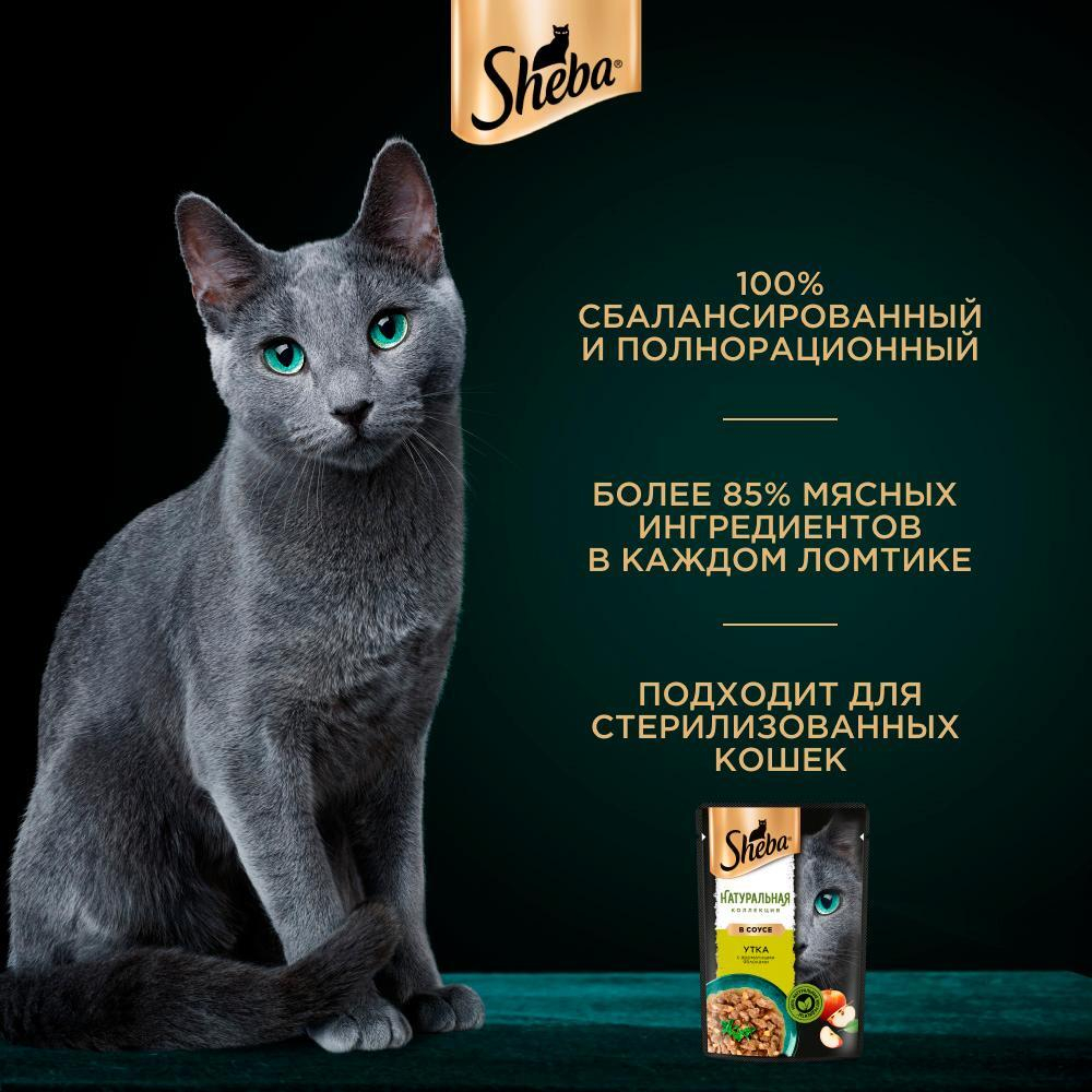 Влажный корм для кошек Sheba «Натуральная Коллекция» с уткой и добавлением яблок 75 г