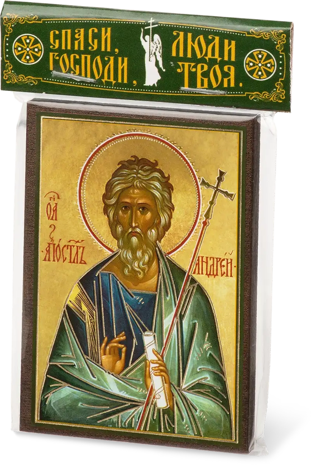 Икона "Андрей Первозванный" 6х9 на МДФ-6