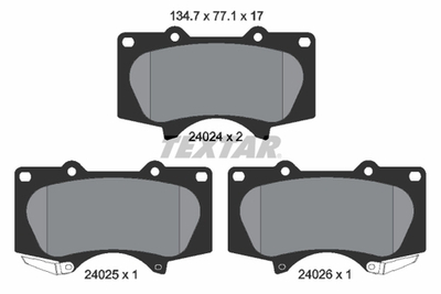 TEXTAR - 2402403-TET - Brake Pad Set, disc brake