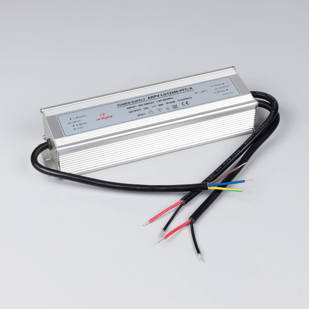 Блок питания ARPV-LG12350-PFC-A (12V, 29.0A, 350W) (Arlight, IP67 Металл, 5 лет) 026463(1)