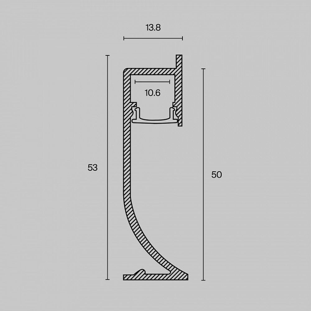 Короб для плинтусов Maytoni  ALM-5314-B-2M