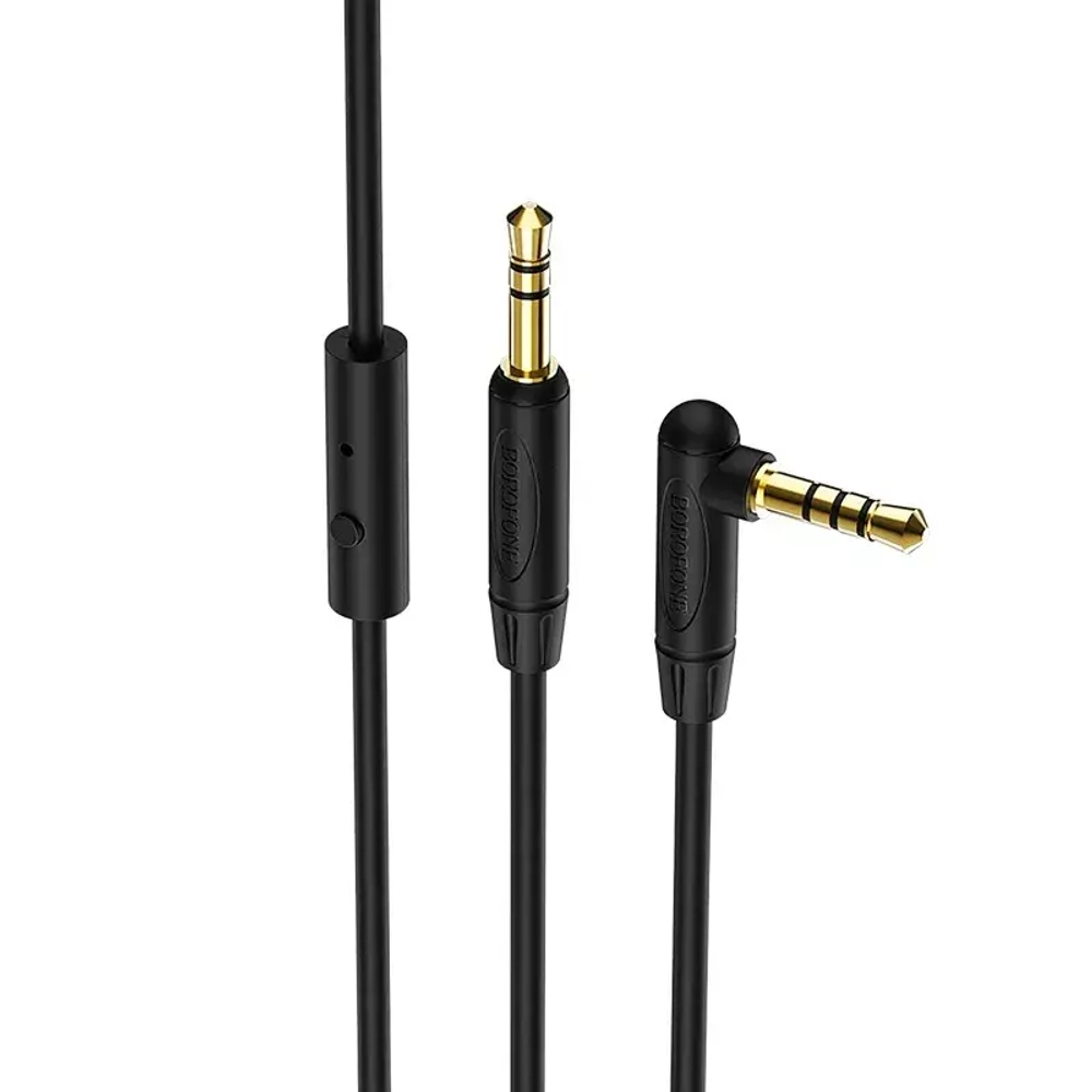AUX cable 1m 3,5/3,5 Borofone BL1 black