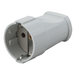 Розетка ЭРА Rx2-W кабельная с заземлением прямая 16A белая