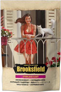 BROOKSFIELD Sterilized с Курицей в соусе 85г.*22шт.