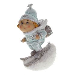 GAEM Фигурка декоративная "Ребёнок на лыжах", L8 W6 H14 см, 2в.