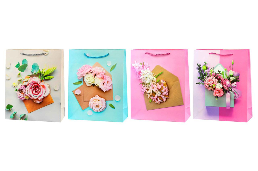 ПАКЕТ ПОДАРОЧНЫЙ Л190 18*23 МИКС 12 ШТ.