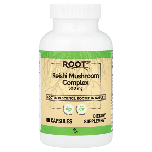 Vitacost, Root2®, комплекс с грибами рейши, 500 мг, 60 капсул