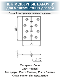 Готовый комплект фурнитуры для межкомнатных дверей POLO