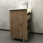Comforty. Тумба-умывальник Марио-60 дуб темный с раковиной Quadro 60