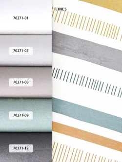 Обои флизелиновые, полоса серо-голубая, метровые, для спальни, для коридора, Lines