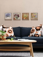 Картины на стену интерьерная на холсте 4 шт, 23*23 см