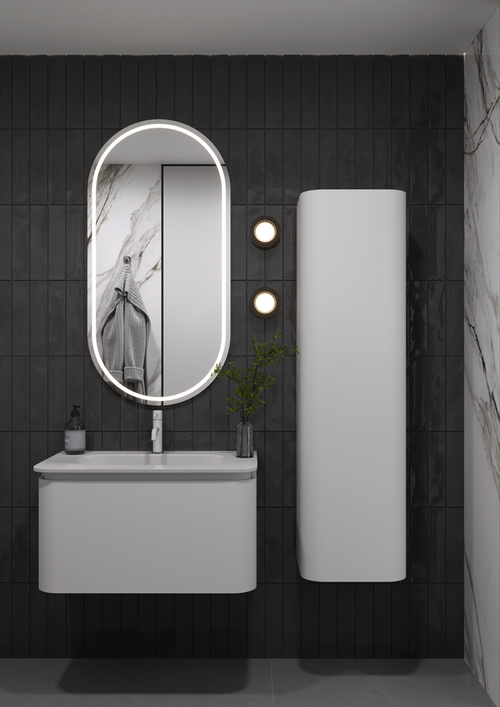 Armadi Art OVALE 1 полка 80CM БЕЛАЯ тумба + раковина