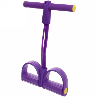 Эспандер универсальный с упорами для ног «Fitness» 45*25 см (нагрузка 18 кг), фиолетовый