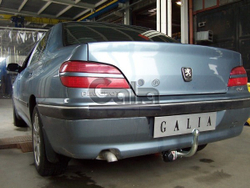 Фаркоп оцинкованный Galia P027A для Peugeot 406 седан 1995-2004(паспорт и сертификат в комплекте)(без электрики)