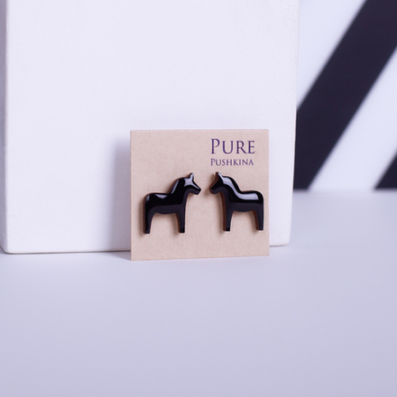 Серьги - Символ Года - Чёрный