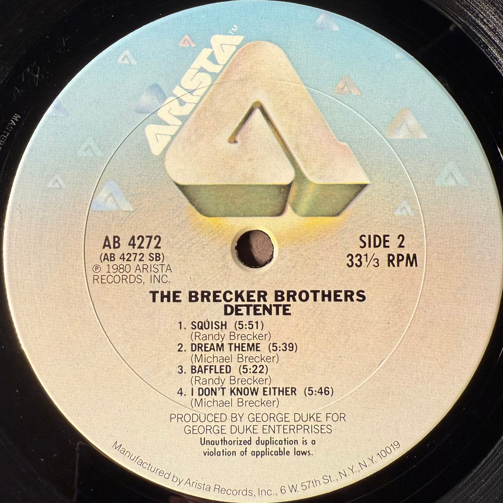 The Brecker Brothers ‎– Détente (США 1980г.)