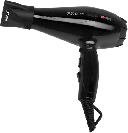 03-110 Black Фен DEWAL Spectrum  черный, 2200 Вт, ионизация, 2 насадки