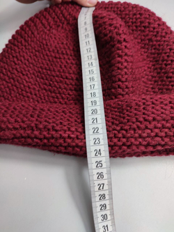 Шапка вязаная бордо