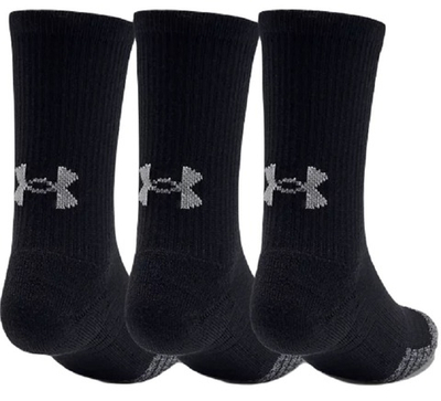 Теннисные носки Under Armour Youth HeatGear Crew Socks 3-Pack - black/steel