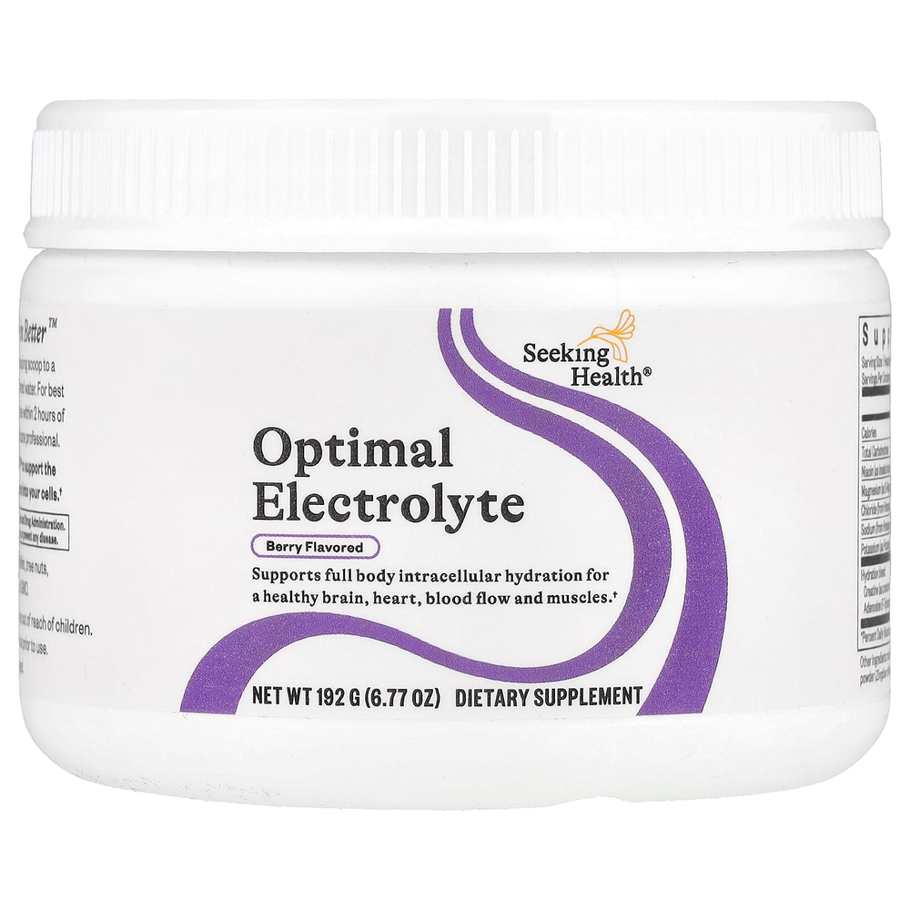 Seeking Health, Optimal Electrolyte, смесь для приготовления напитков с электролитами, ягодный вкус, 192 г (6,77 унции)