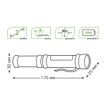 Фонарь Gauss LED ручной модель GFL109 4W 200lm 3xAAA