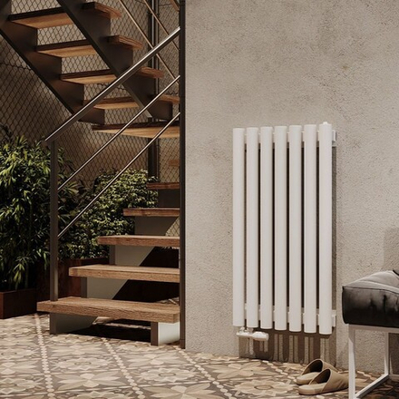 Радиатор трубчатый Guardo Torre 6D-1000-07 NK-VER-L R9016(M) белый матовый
