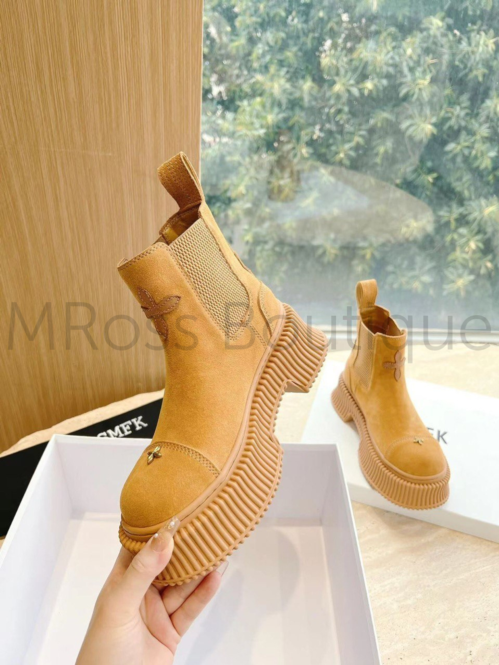 Женские ботинки челси песочного цвета SMFK Compass премиум класса