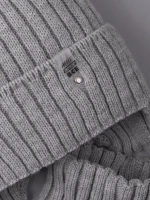 Шапка для девочки осенняя и снуд вязаные