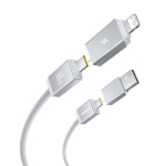 Кабель C+U - C+L Baseus Versatile Two-for-Two Charging+Data 60W 0.6-2m - Moon White