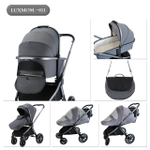 Модульная коляска 3в1 Luxmom 811,автолюлька /черный