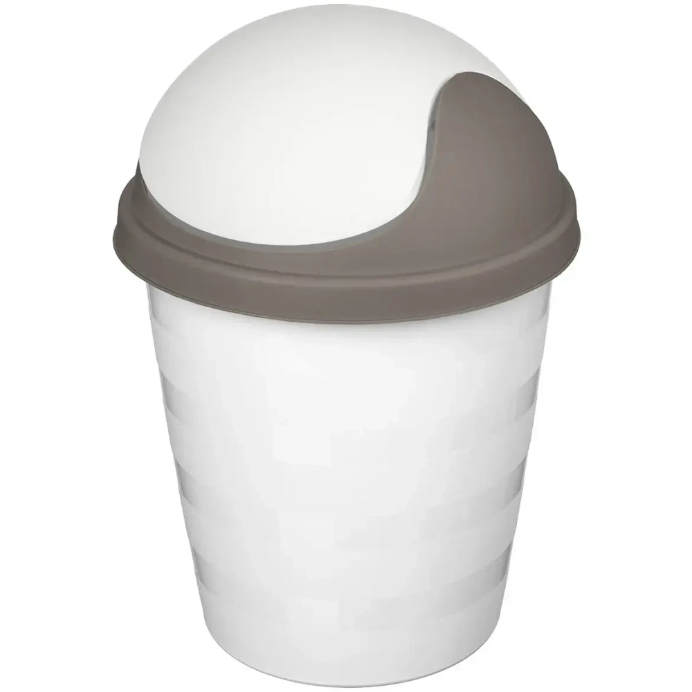 Контейнер для мусора круглый»Rambai «5,5л светло-серый